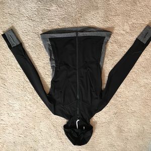 lulu lemon black and grey tight fit hoodie